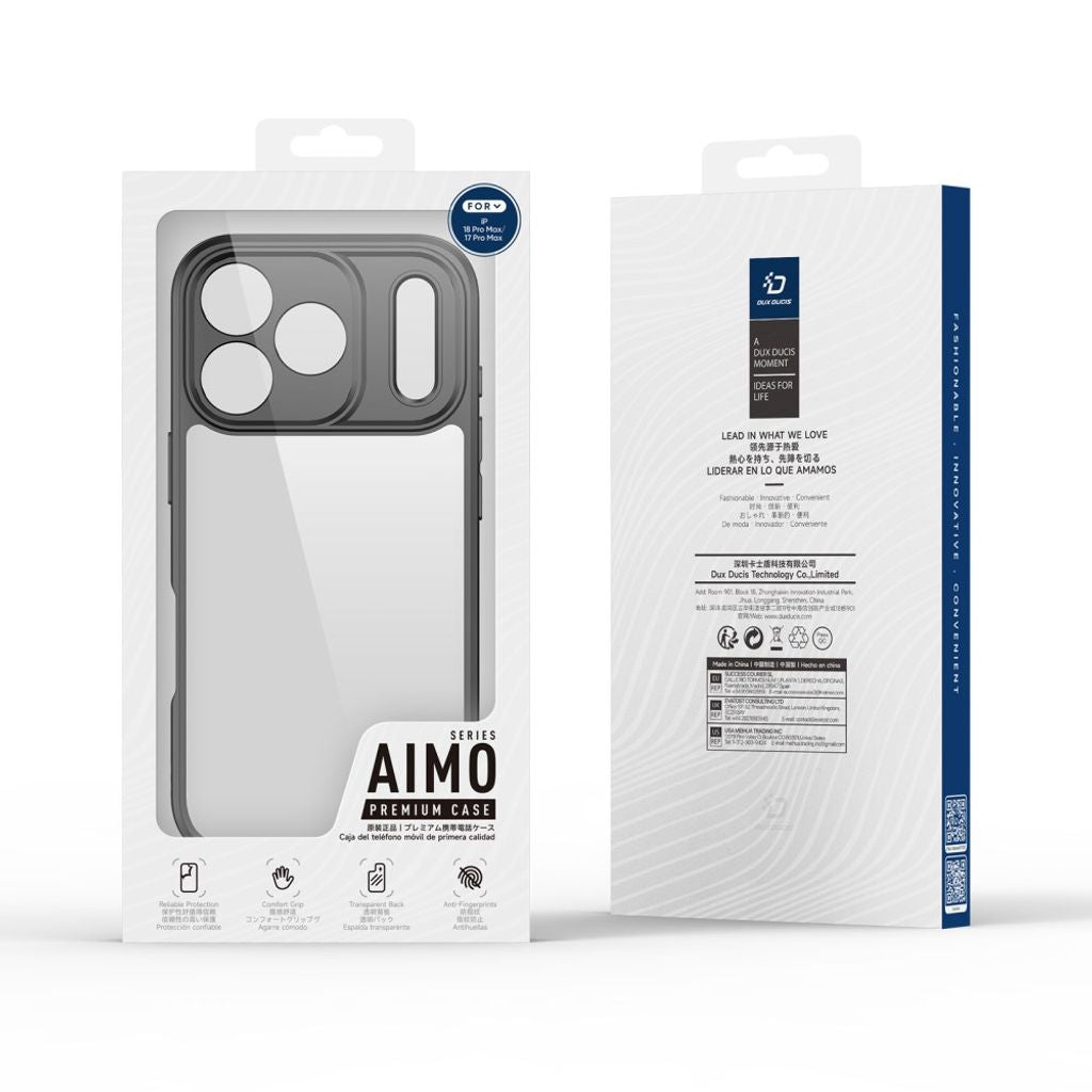 Dux Ducis iPhone 17 Pro Max/iPhone 18 Pro Max Kuori Aimo Series Musta