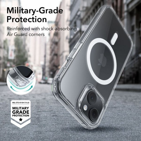 ESR iPhone 15 Classic Hybrid HaloLock läpinäkyvä suojakuori