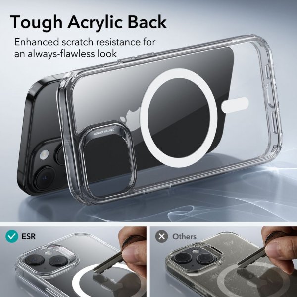 ESR iPhone 15 Classic Hybrid HaloLock läpinäkyvä suojakuori