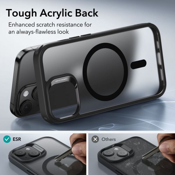 ESR iPhone 15 Classic Hybrid HaloLock -kuori, musta