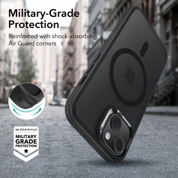 ESR iPhone 15 Classic Hybrid HaloLock -kuori, musta