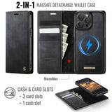 CaseMe iPhone 14 Pro Kotelo C49 Series Musta