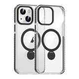 iPhone 13/14 Kuori Rengasteline MagSafe Kirkas Musta