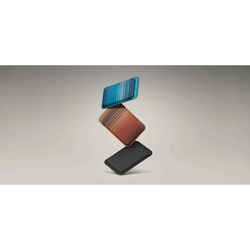 Pitaka Korttipidike Magnetic Woven Wallet Black/Grey Twill