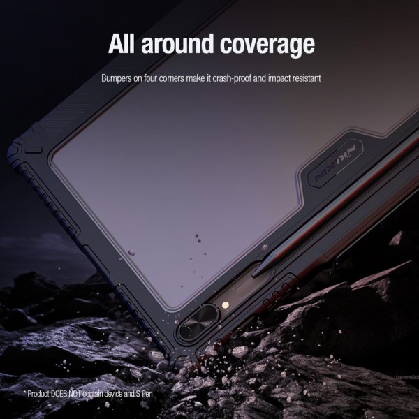 Nillkin Samsung Galaxy Tab S9 Plus/S10 Plus Kotelo Bumper Leather Case Pro Musta