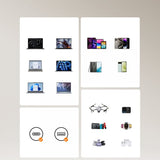 Joyroom 65W seinälaturi sisäänrakennetulla USB-C-kaapelilla ja USB-A/USB-C-liitännällä Musta