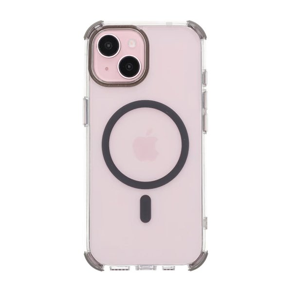 Rvelon iPhone 15 -kuori, vahvistetut kulmat, harmaa