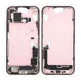 Keskikehys pikkutarvikkeilla iPhone 15 Plussalle - Pinkki OEM