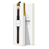 Dux Ducis Apple Watch 44/45/46mm/Ultra 49mm Ranneke Aito Nahka Tummanruskea