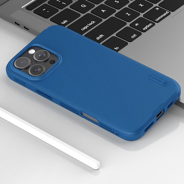 Nillkin iPhone 16 Pro Kuori Super Frosted Shield Pro Sininen