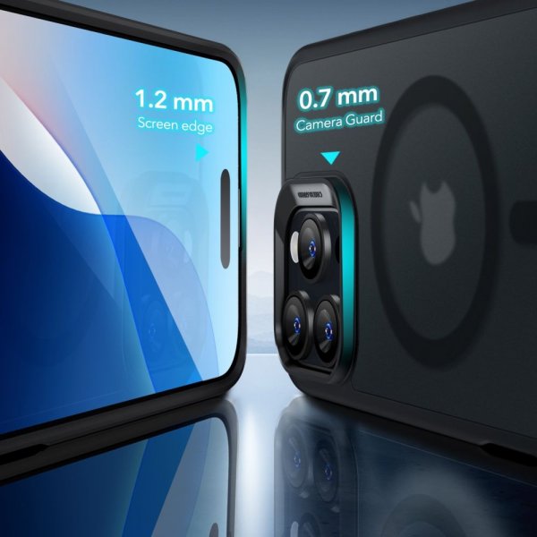 ESR iPhone 16 Pro Kuori ja Näytönsuoja Classic Hybrid MagSafe Setti Huurrettu Musta