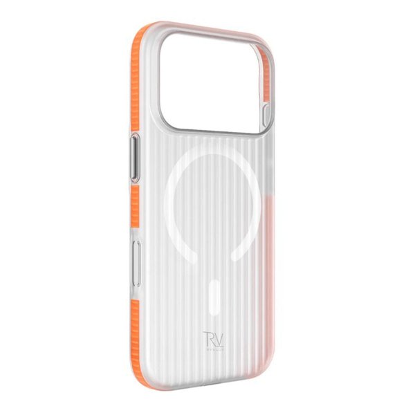 Rvelon iPhone 17 Pro Kotelo Korrugoitu MagSafe Oranssi