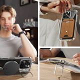 ESR iPhone 16 Pro Max Kuori ja Näytönsuoja Classic Hybrid Kickstand MagSafe Setti Läpinäkyvä