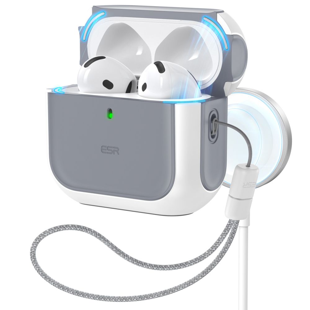 ESR AirPods 4/5 Kuori Orbit HaloLock Valkoinen