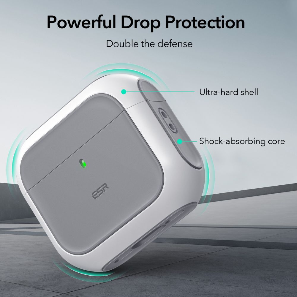 ESR AirPods 4/5 Kuori Orbit HaloLock Valkoinen