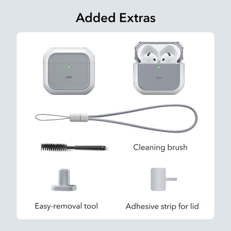 ESR AirPods 4/5 Kuori Orbit HaloLock Valkoinen