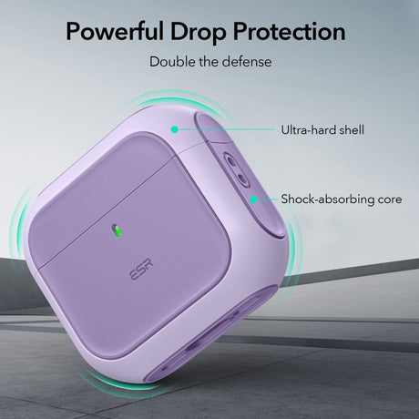 ESR AirPods 4/5 Kuori Orbit HaloLock Violetti