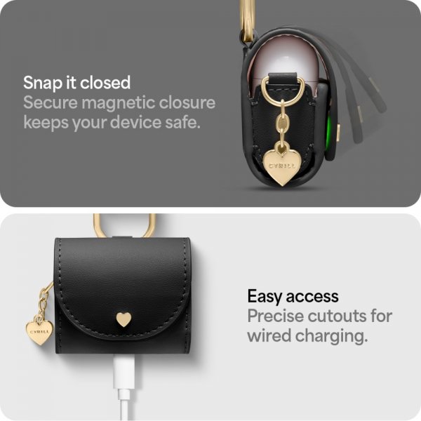 Spigen AirPods 4 -kuori Cyrill Mini Bag Musta