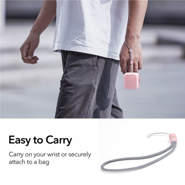 ESR AirPods 4 Kotelo Orbit Hybrid HaloLock Vaaleanpunainen