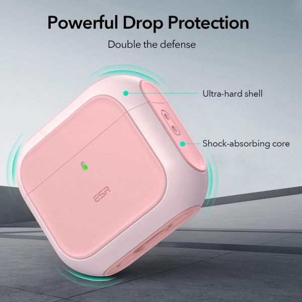 ESR AirPods 4 Kotelo Orbit Hybrid HaloLock Vaaleanpunainen