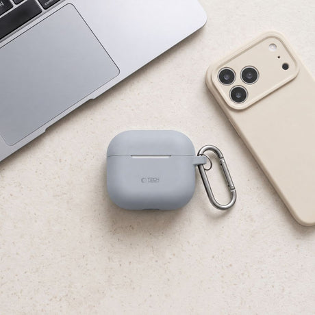 Tech-Protect AirPods 4 Kuori Silicone Hook Harmaa