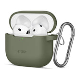 Tech-Protect AirPods 4 Kuori Silicone Hook Vihreä