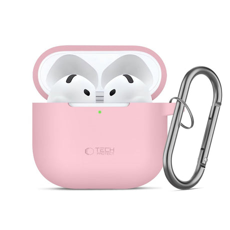 Tech-Protect AirPods 4 Kuori Silicone Hook Vaaleanpunainen