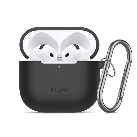 Tech-Protect AirPods 4 Kuori Silicone Hook Musta