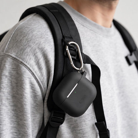 Tech-Protect AirPods 4 Kuori Silicone Hook Musta