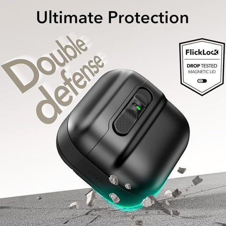 ESR AirPods 4/5 Kuori Pulse FlickLock HaloLock Musta