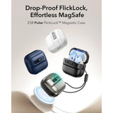 ESR AirPods 4/5 Kuori Pulse FlickLock HaloLock Musta
