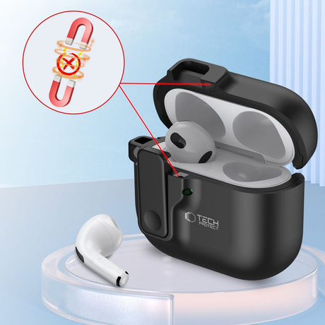 Tech-Protect AirPods 4 Kuori Slim Hook Musta
