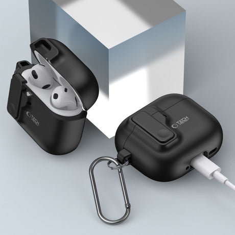 Tech-Protect AirPods 4 Kuori Slim Hook Musta