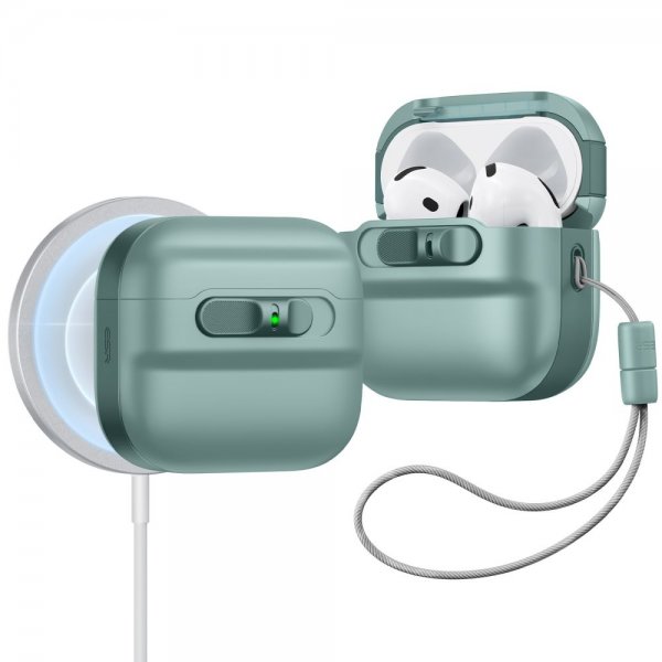 ESR AirPods 4 Kotelo Pulse FlickLock HaloLock Vihreä