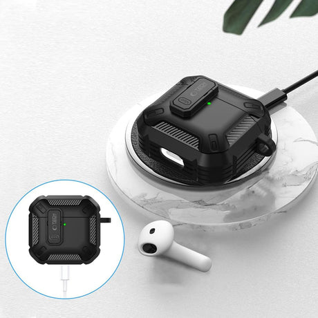 Tech-Protect AirPods 4 Kuori Carbonox Musta