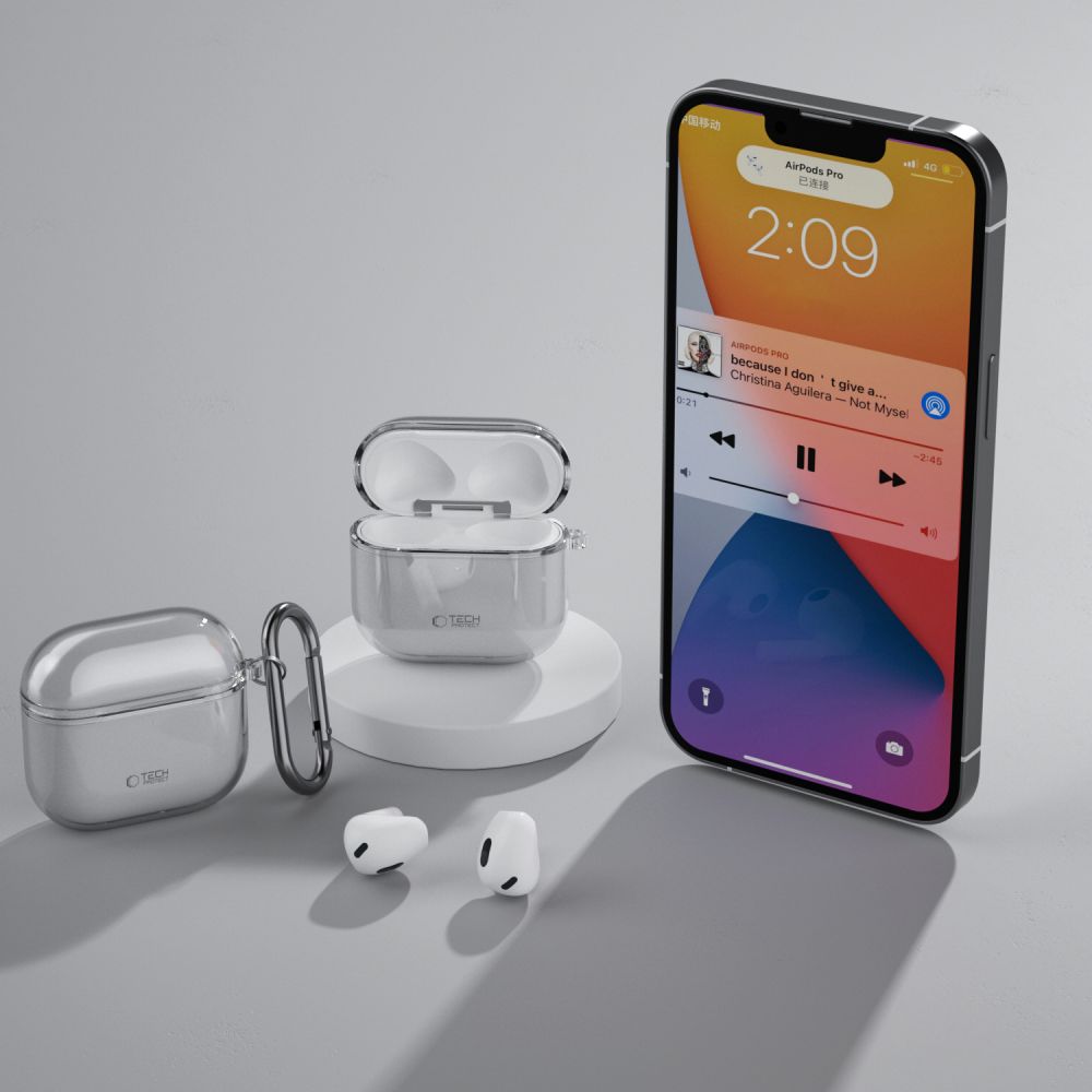 Tech-Protect AirPods 4 Kuori FlexAir Harmaa