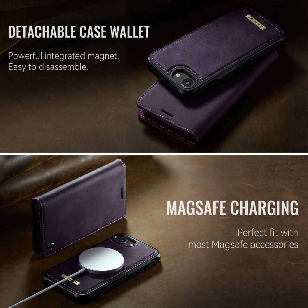 CaseMe iPhone 16e/iPhone 17e Kotelo C49 Series Violetti