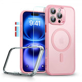 ESR iPhone 16 Pro Max -kuori ja näytönsuoja Classic Pro MagSafe -setti, pinkki