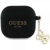 Guess AirPods 4 Classic Logo 4G Charm -kuori, musta