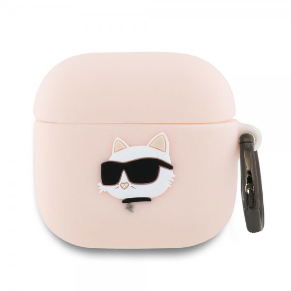 Karl Lagerfeld AirPods 4 Suojakuori Choupette 3D Pinkki