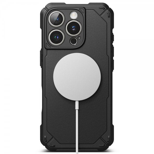 Ringke iPhone 16 Pro Max -suojakuori Rugged Gear Magnetic, musta