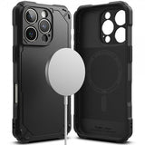 Ringke iPhone 16 Pro -kuori Rugged Gear Magnetic Musta