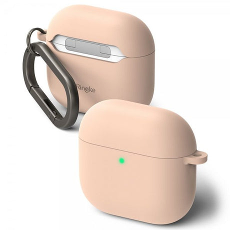 Ringke AirPods 4 -silikonisuoja, Pink Sand