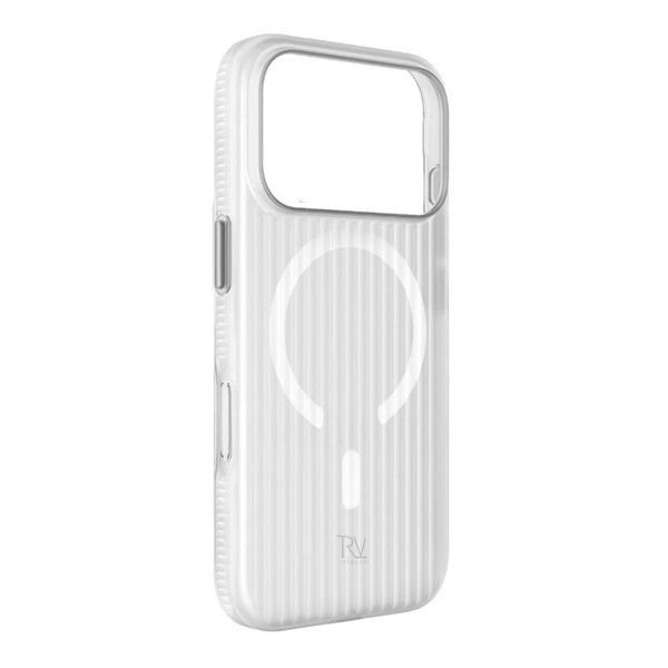 Rvelon iPhone 17 Pro Kuori Aallotettu MagSafe Valkoinen