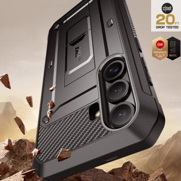 Supcase Samsung Galaxy S25 -suojakuori UB Pro Musta