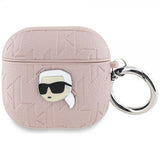 Karl Lagerfeld AirPods 4 -kuoret Monogram Karl, pinkki
