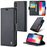 CaseMe iPhone Xs Max Kotelo 023 Series Musta