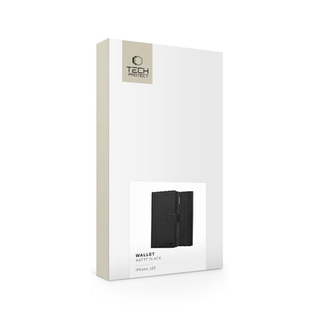 Tech-Protect iPhone 16e/iPhone 17e Kotelo Wallet Musta
