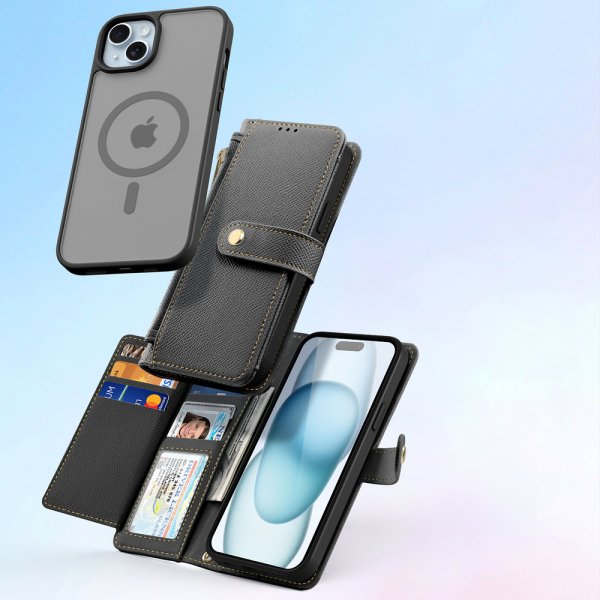 Dux Ducis iPhone 15 -kotelo 2-in-1 Lawa Series MagSafe Musta