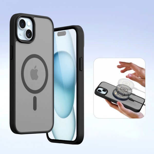 Dux Ducis iPhone 15 -kotelo 2-in-1 Lawa Series MagSafe Musta